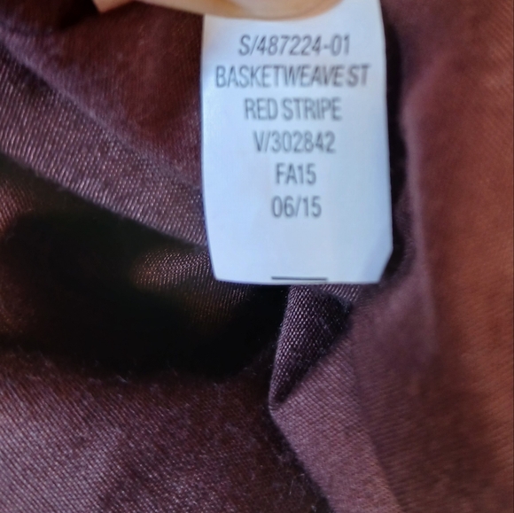 Old Navy tweed basket weave red stripe lined skirt women's size 12 - Picture 8 of 8